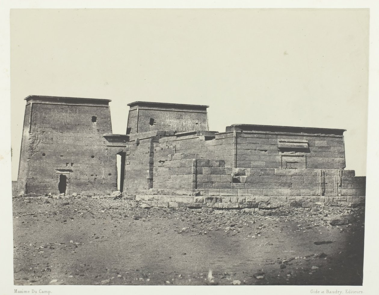 努比亚Dakkeh古Pselcis庙，184951年，1852年印刷。 作者 马克西姆·杜营