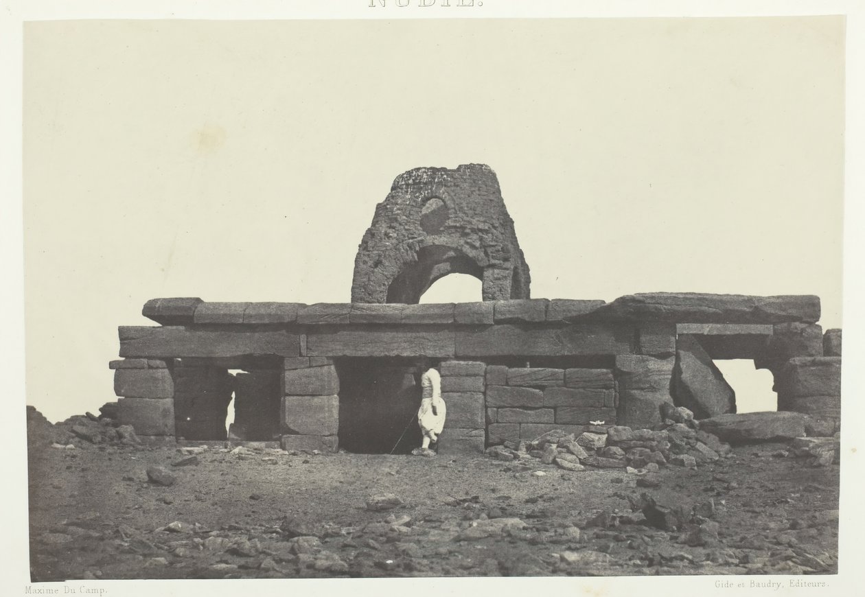 努比亚的阿玛达神庙，184951年，1852年印刷。 作者 马克西姆·杜营