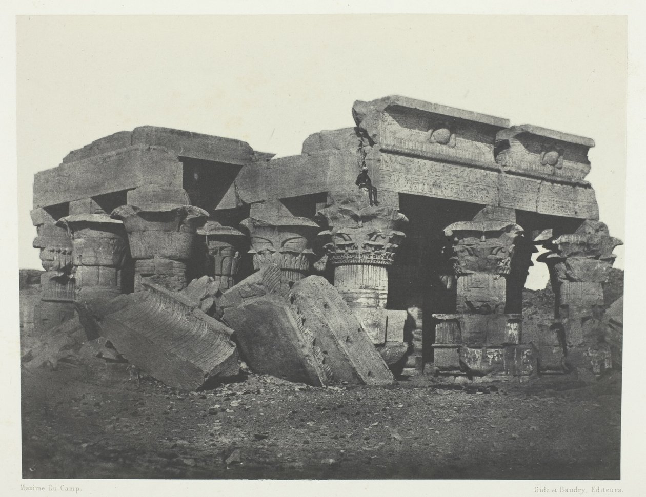 上埃及的翁博斯神庙，《埃及、努比亚、巴勒斯坦和叙利亚》（1852 年）画册中的第 65 幅插图 作者 马克西姆·杜营