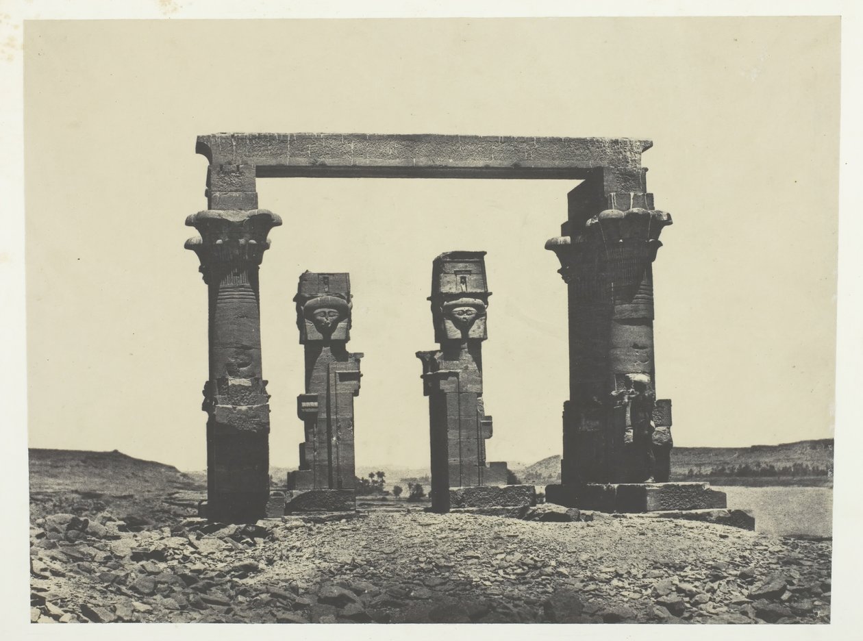 努比亚卡达西神庙，184951年，1852年印刷。 作者 马克西姆·杜营
