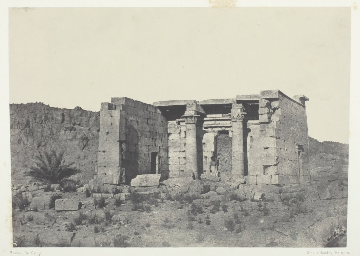 努比亚Tafeh古塔菲斯神庙，184951年，1852年印刷。 作者 马克西姆·杜营