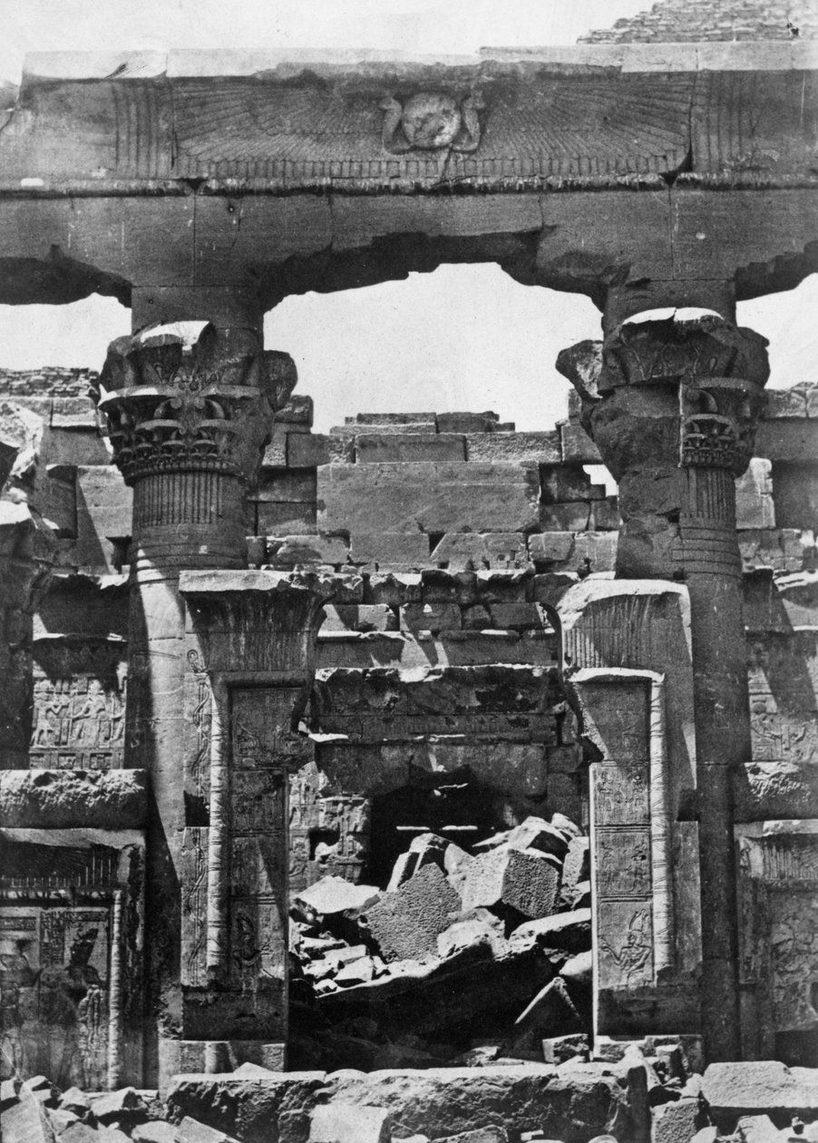 埃及神庙遗址，1852年。 作者 马克西姆·杜营