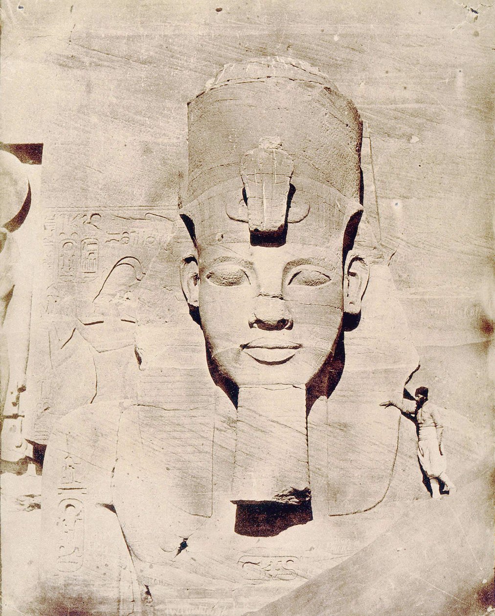 与福楼拜一起去埃及旅行，照片由Maxime Du Camp拍摄。阿布辛贝勒的巨像（Abu Simbel）。 作者 马克西姆·杜营