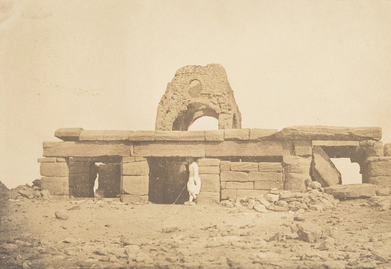 阿玛达神庙的景色--科普特教堂的废墟圆顶，1850年4月2日。 作者 马克西姆·杜营