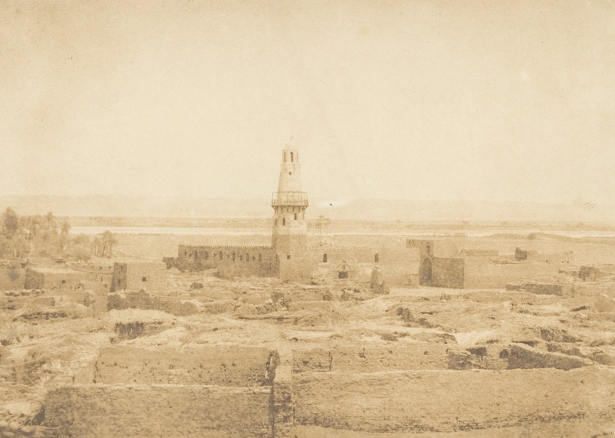 埃德福村的景色，1849-50。 作者 马克西姆·杜营