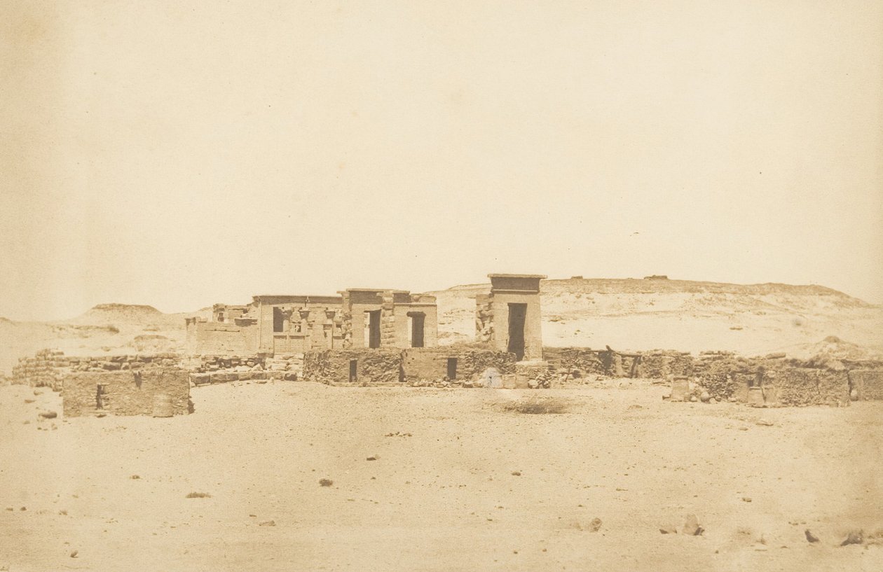 Déboude Parembole的寺庙和村庄的总视图，1850年4月10日。 作者 马克西姆·杜营