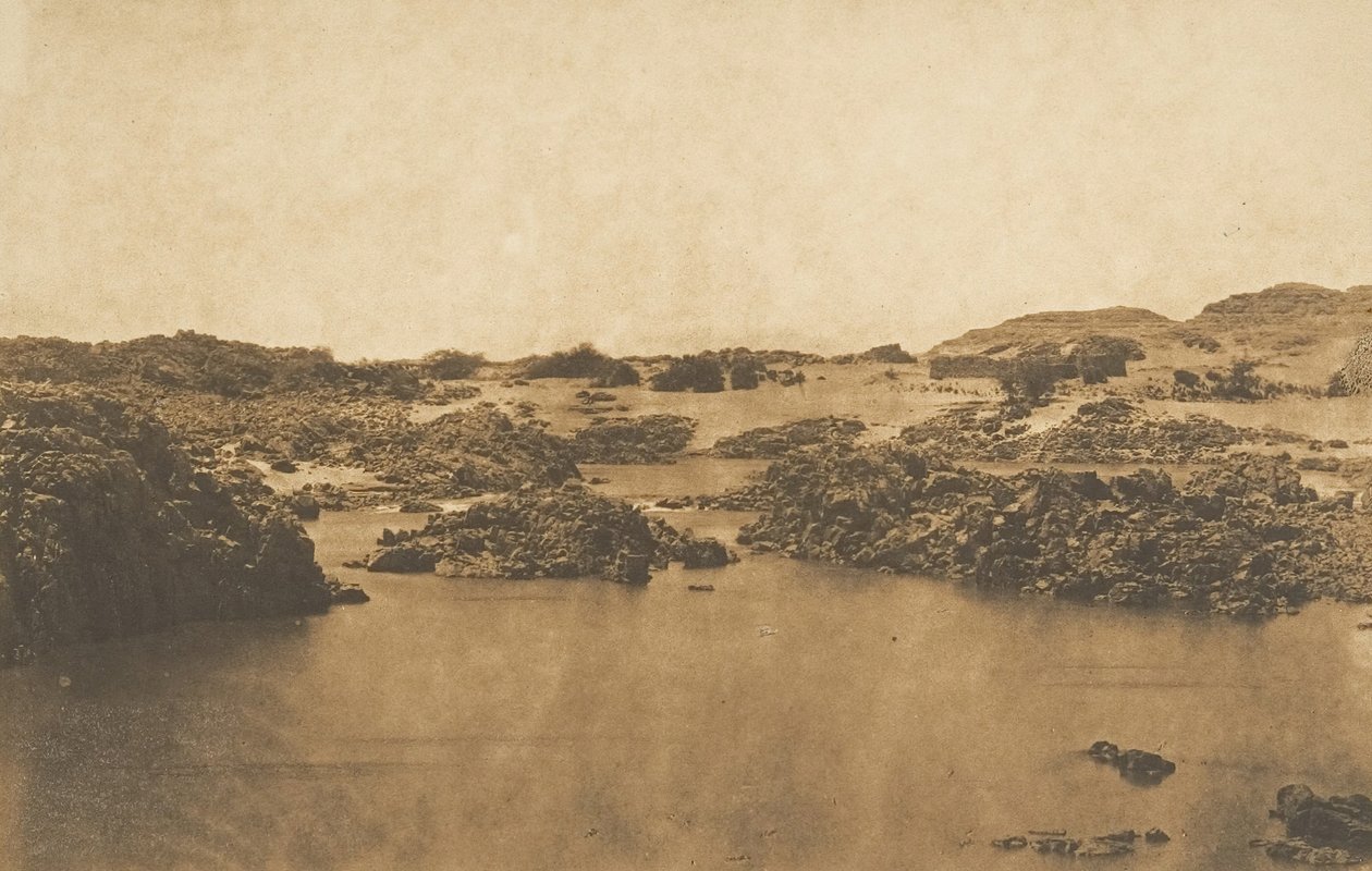 1850年3月，从第二条白内障处拍摄的风景。 作者 马克西姆·杜营