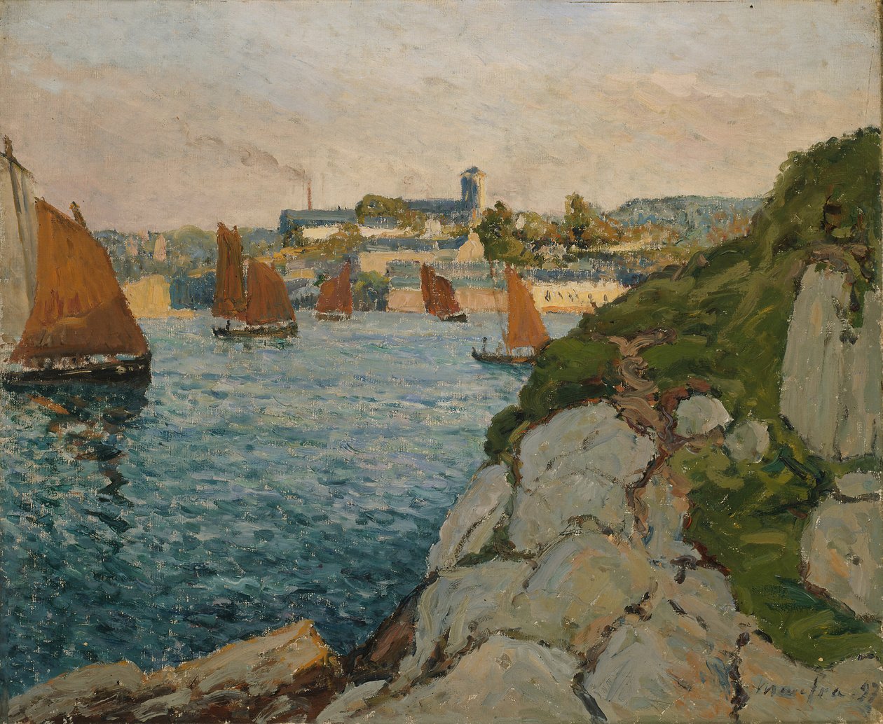 Douarnenez在阳光下，1897年。 作者 马克西姆·埃米尔·路易斯·莫夫拉