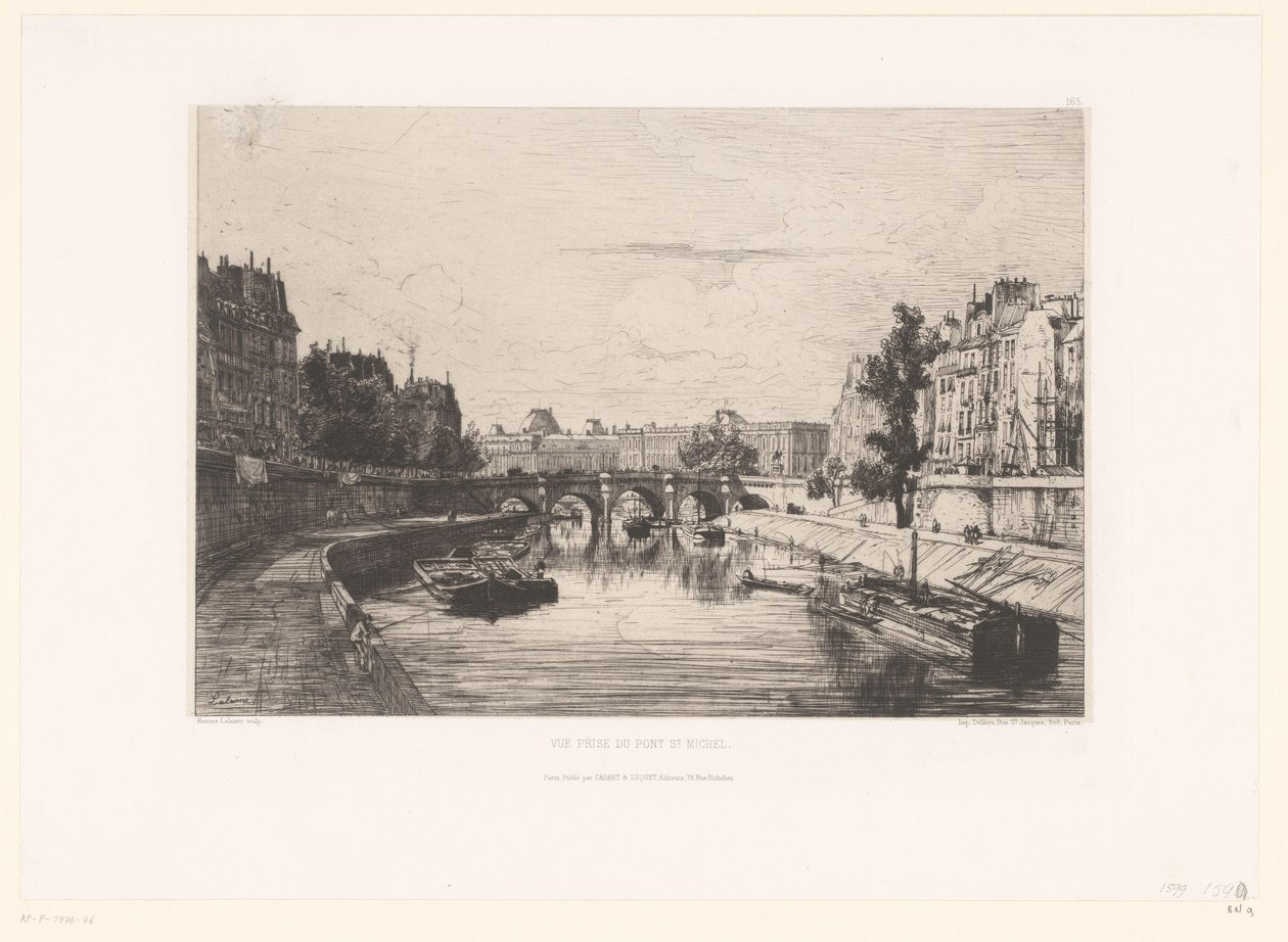 巴黎圣米歇尔桥景观
Vue prise du pont St. 作者 马克西姆·弗朗索瓦·安托万·拉兰