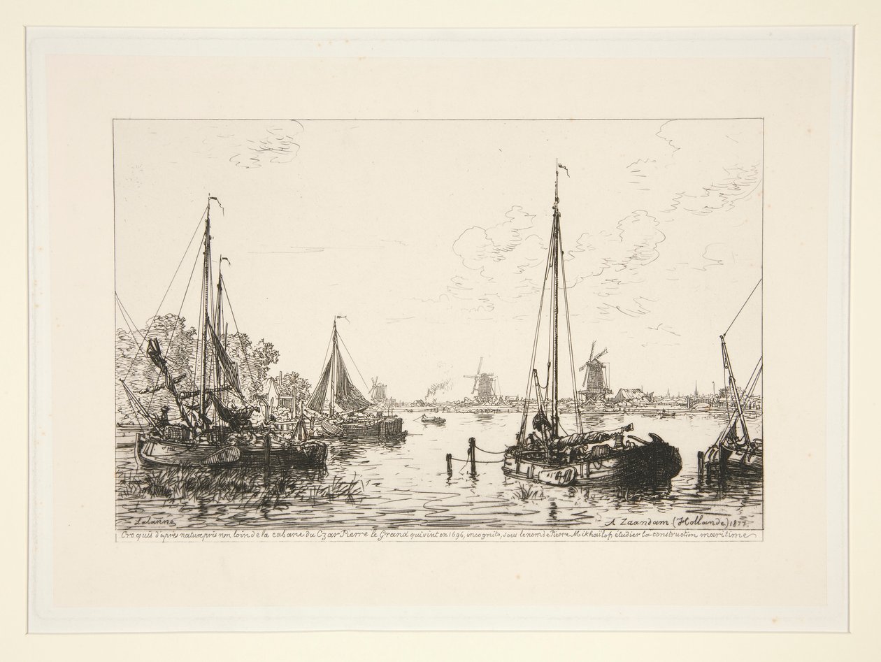 A Zaandam, Hollande (At Zaandam, Holland) 作者 马克西姆·拉兰（Maxim Lalanne）