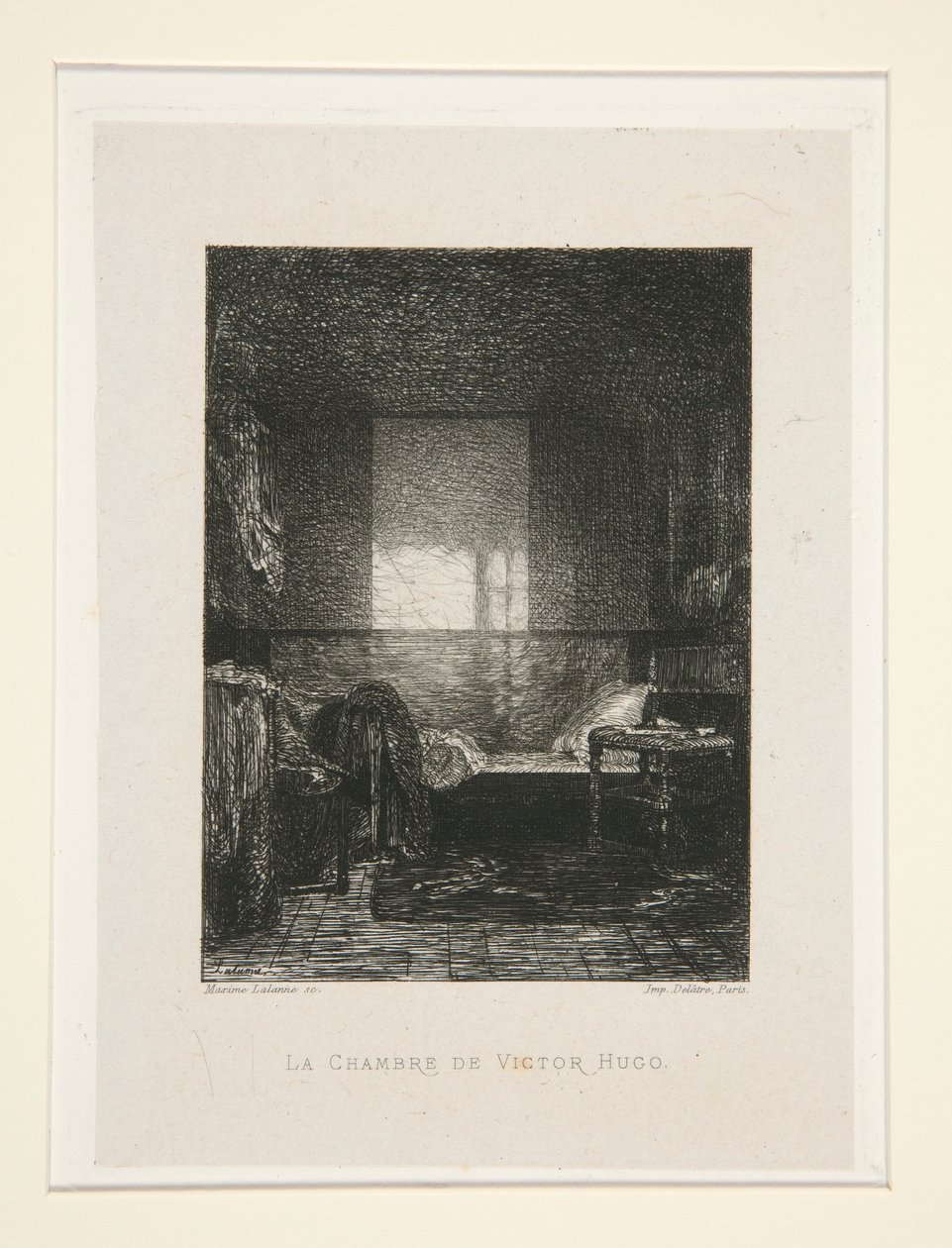 维克多-雨果的卧室》（La chambre de Victor Hugo），选自《维克多-雨果》（Chez Victor Hugo）组曲第 11 幅。 作者 马克西姆·拉兰（Maxim Lalanne）