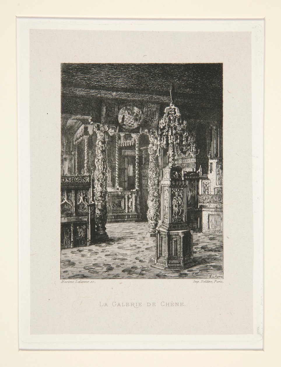 橡树长廊》（La galerie de chne），选自《维克多-雨果》（Chez Victor Hugo）组曲第 6 幅。 作者 马克西姆·拉兰（Maxim Lalanne）
