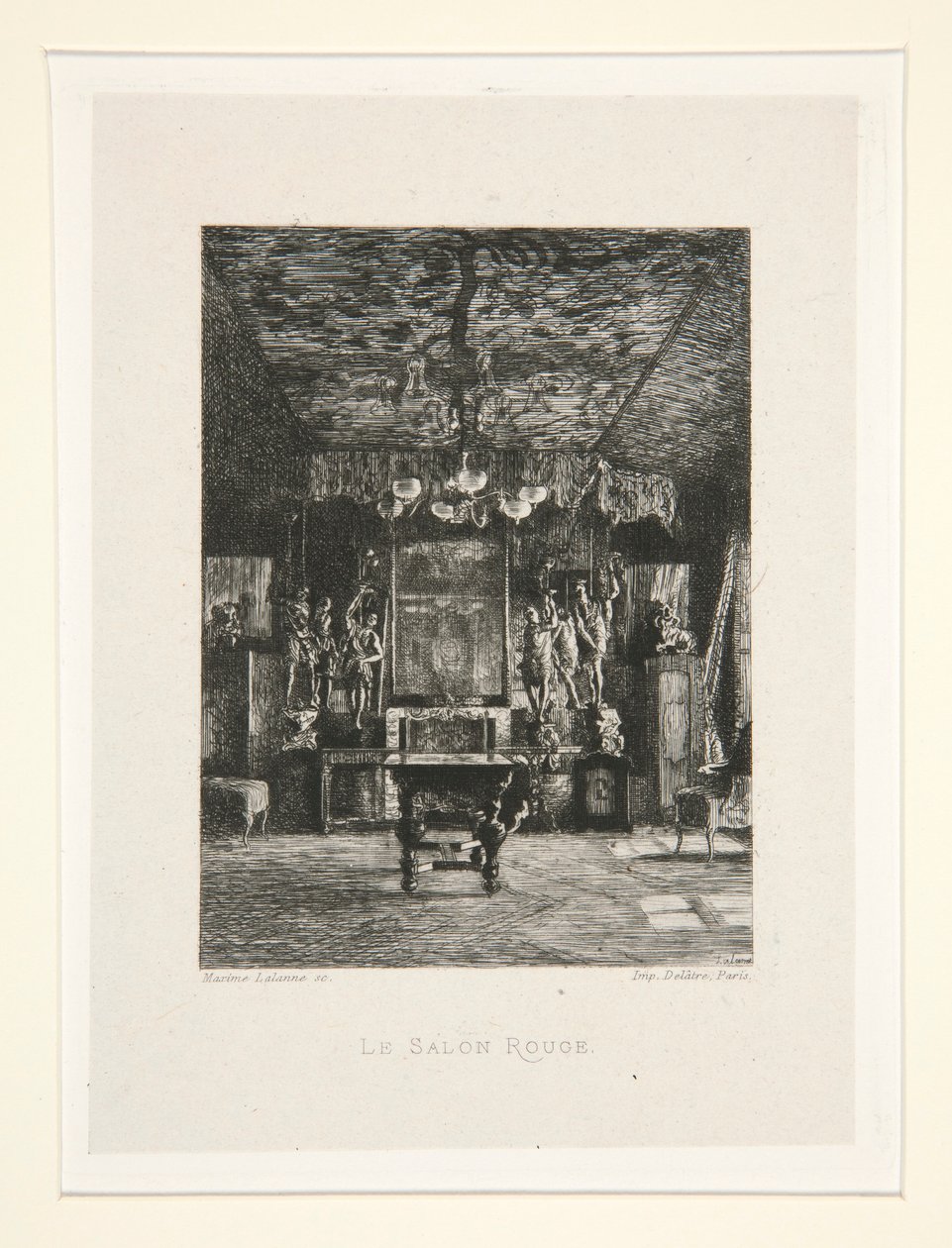 红屋沙龙》（Le salon rouge），选自维克多-雨果套间（维克多-雨果 作者 马克西姆·拉兰（Maxim Lalanne）