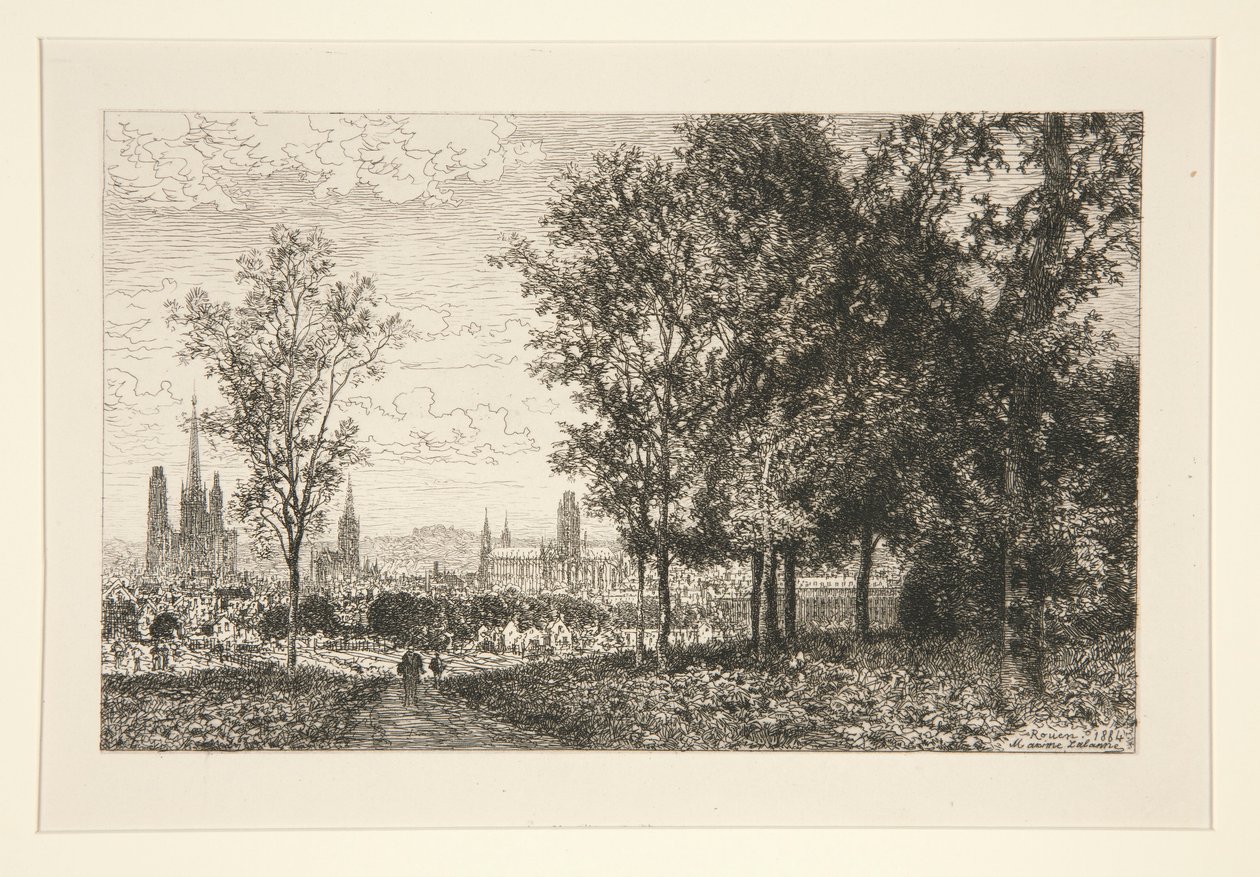 Vue de Rouen（鲁昂景观） 作者 马克西姆·拉兰（Maxim Lalanne）