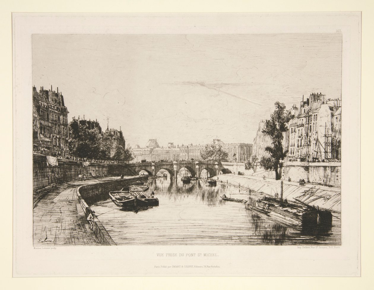 从圣米歇尔桥眺望 (View Taken from Pont Saint-Michel) 作者 马克西姆·拉兰（Maxim Lalanne）