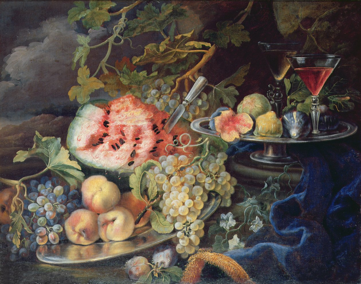 静物（布面油画） 作者 马克西米利安·菲勒（Maximilian Pfeiler）或普菲勒（Pfeiller）