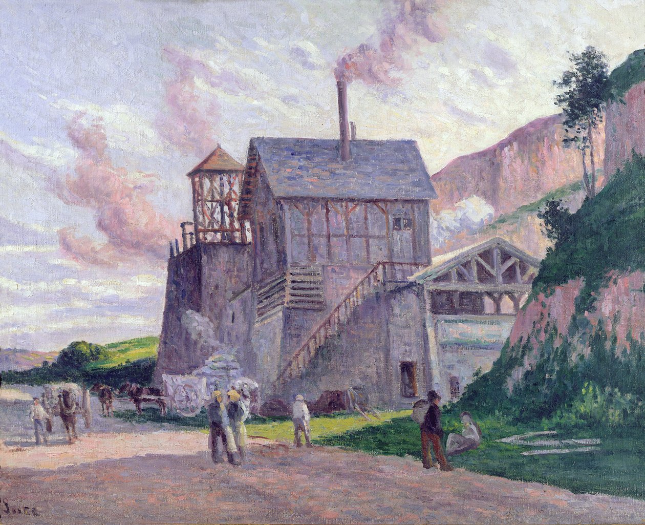 Vermenton的水泥厂 作者 马克西米利安·卢斯（Maximilien Luce）