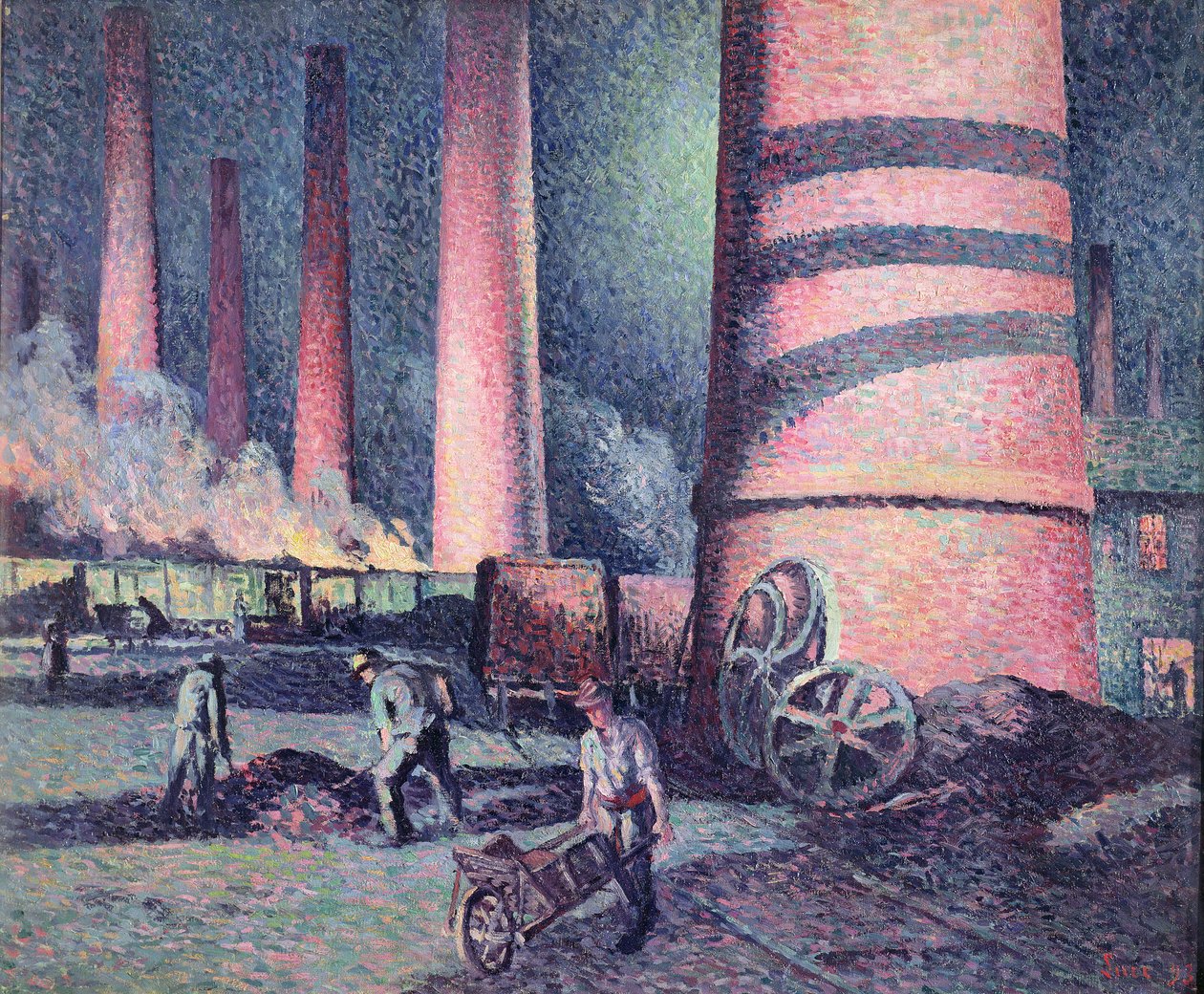 工厂烟囱，1896年 作者 马克西米利安·卢斯（Maximilien Luce）