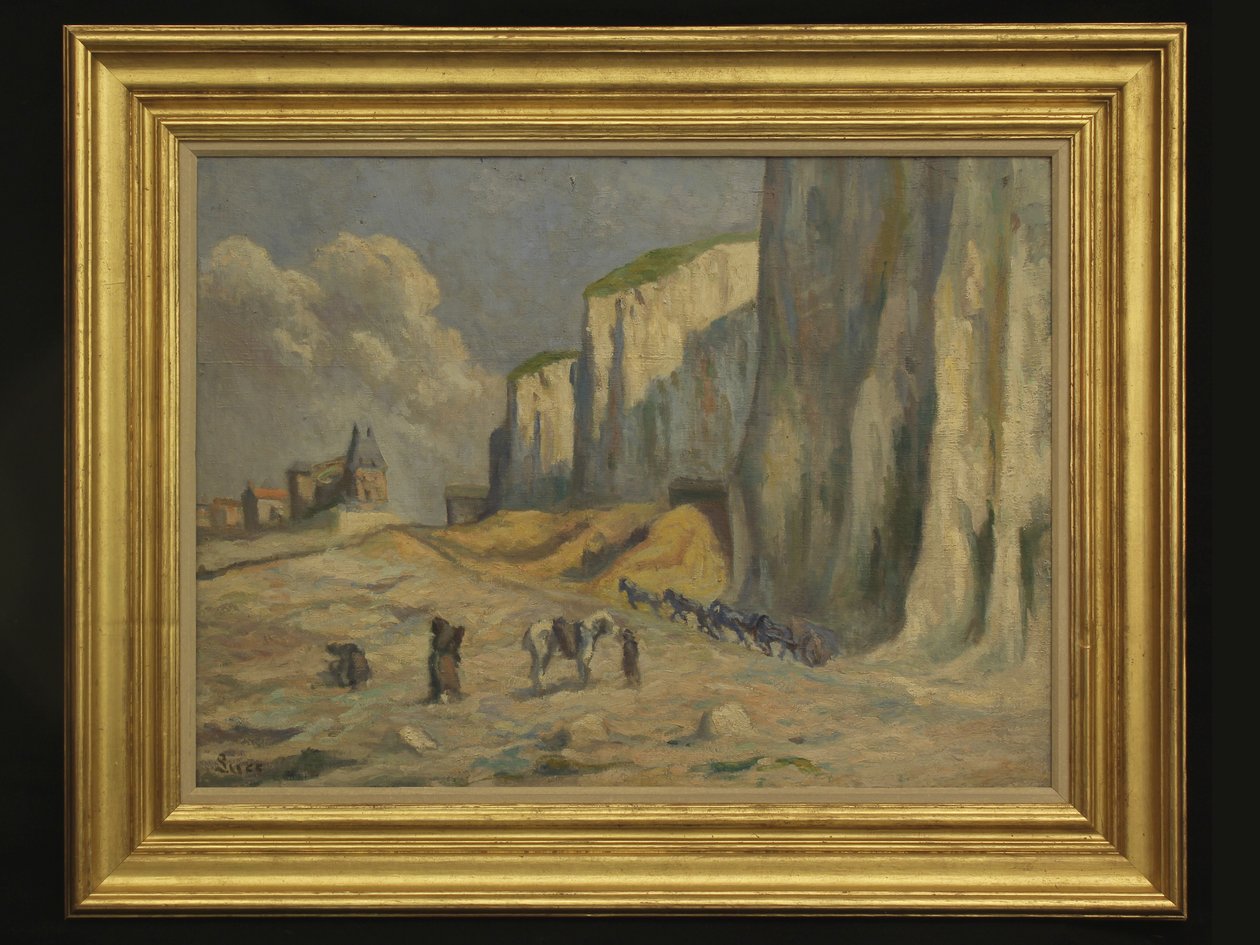 法国海滩场景 作者 马克西米利安·卢斯（Maximilien Luce）