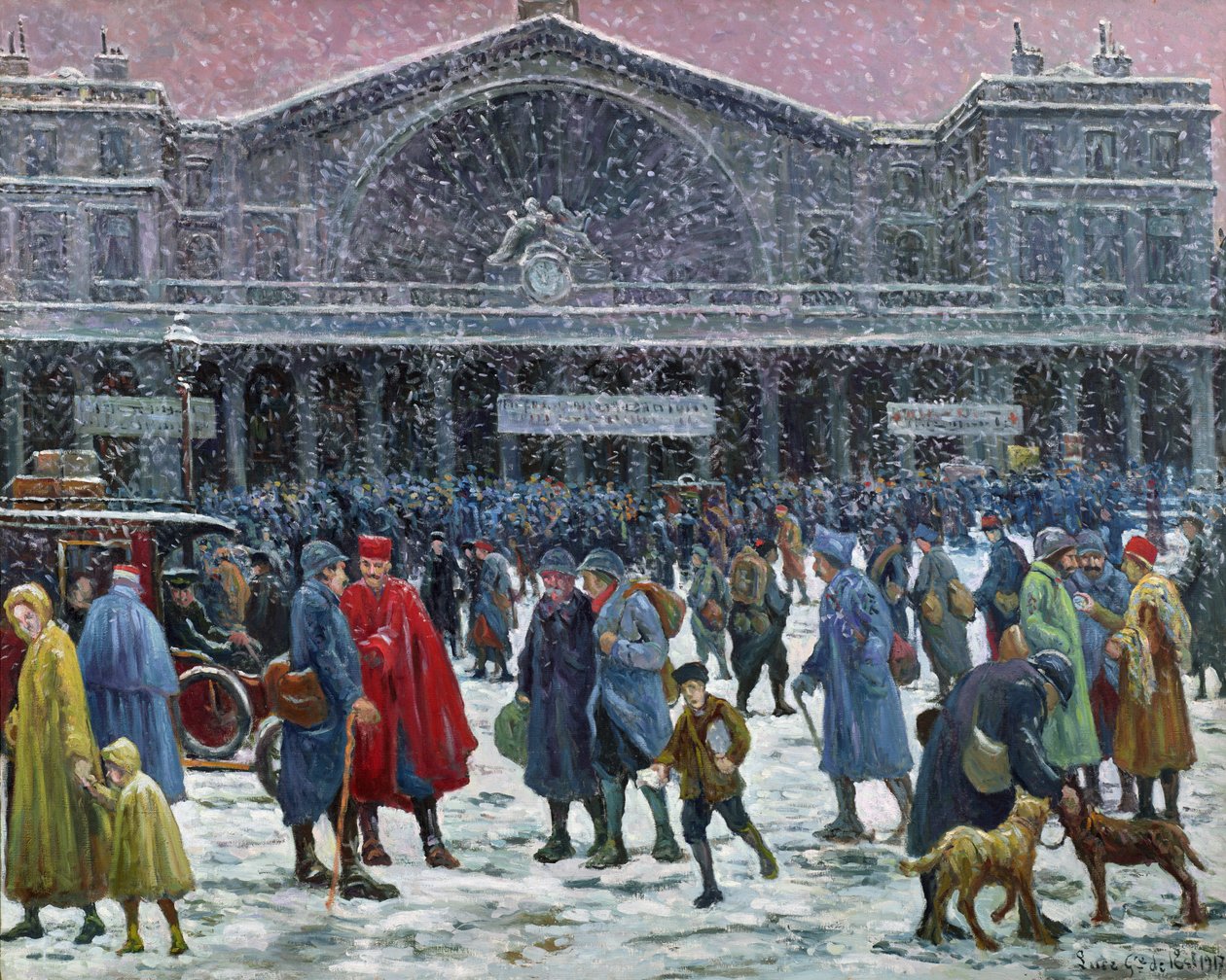1917年，雪下东站 作者 马克西米利安·卢斯（Maximilien Luce）