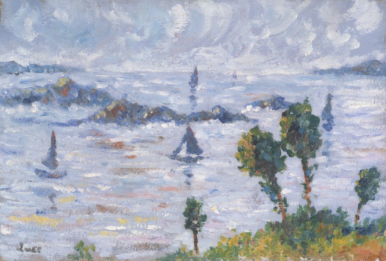 在Kermouster景观 作者 马克西米利安·卢斯（Maximilien Luce）