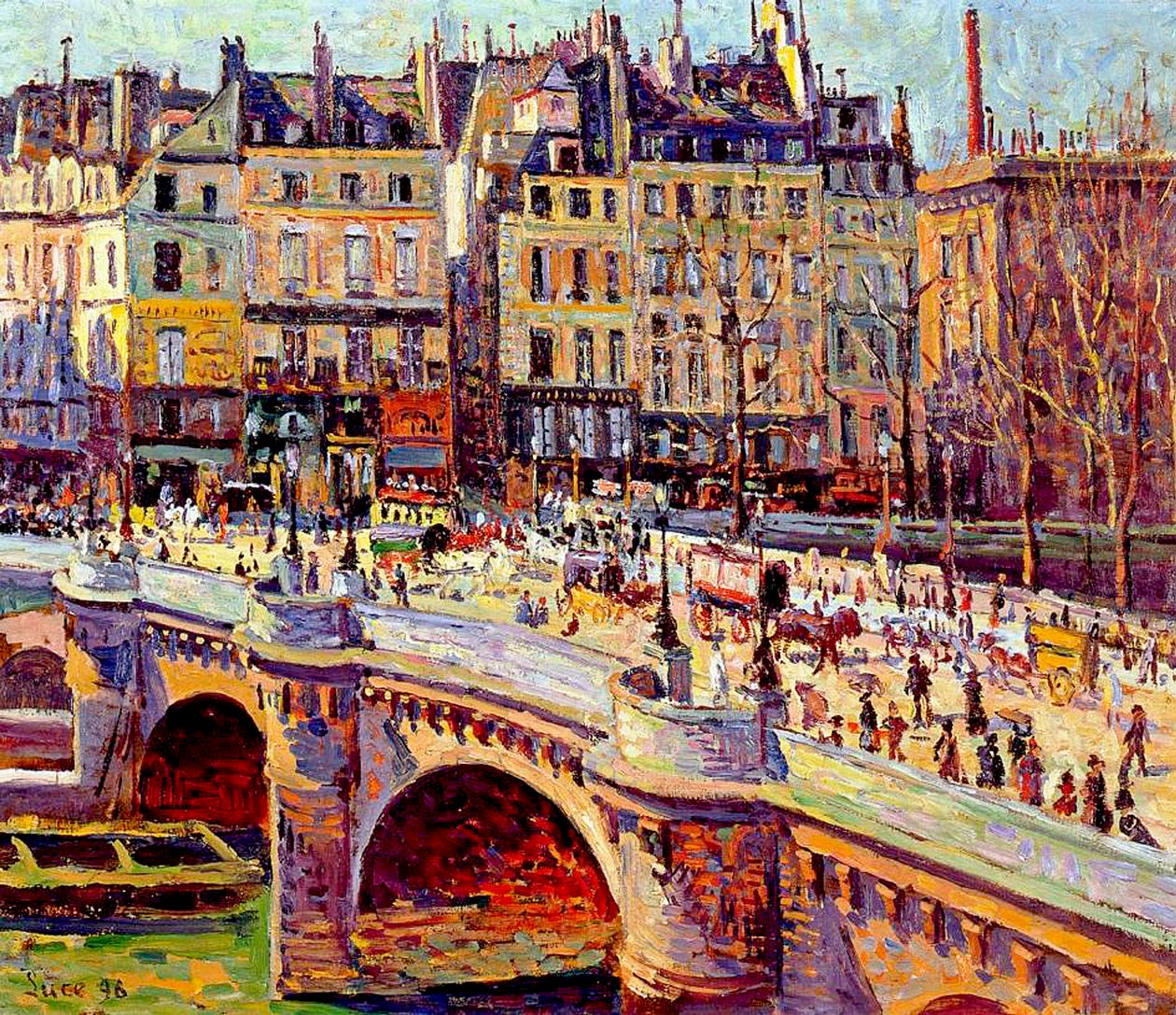 Le Quai Conti，巴黎，1896年 作者 马克西米利安·卢斯（Maximilien Luce）