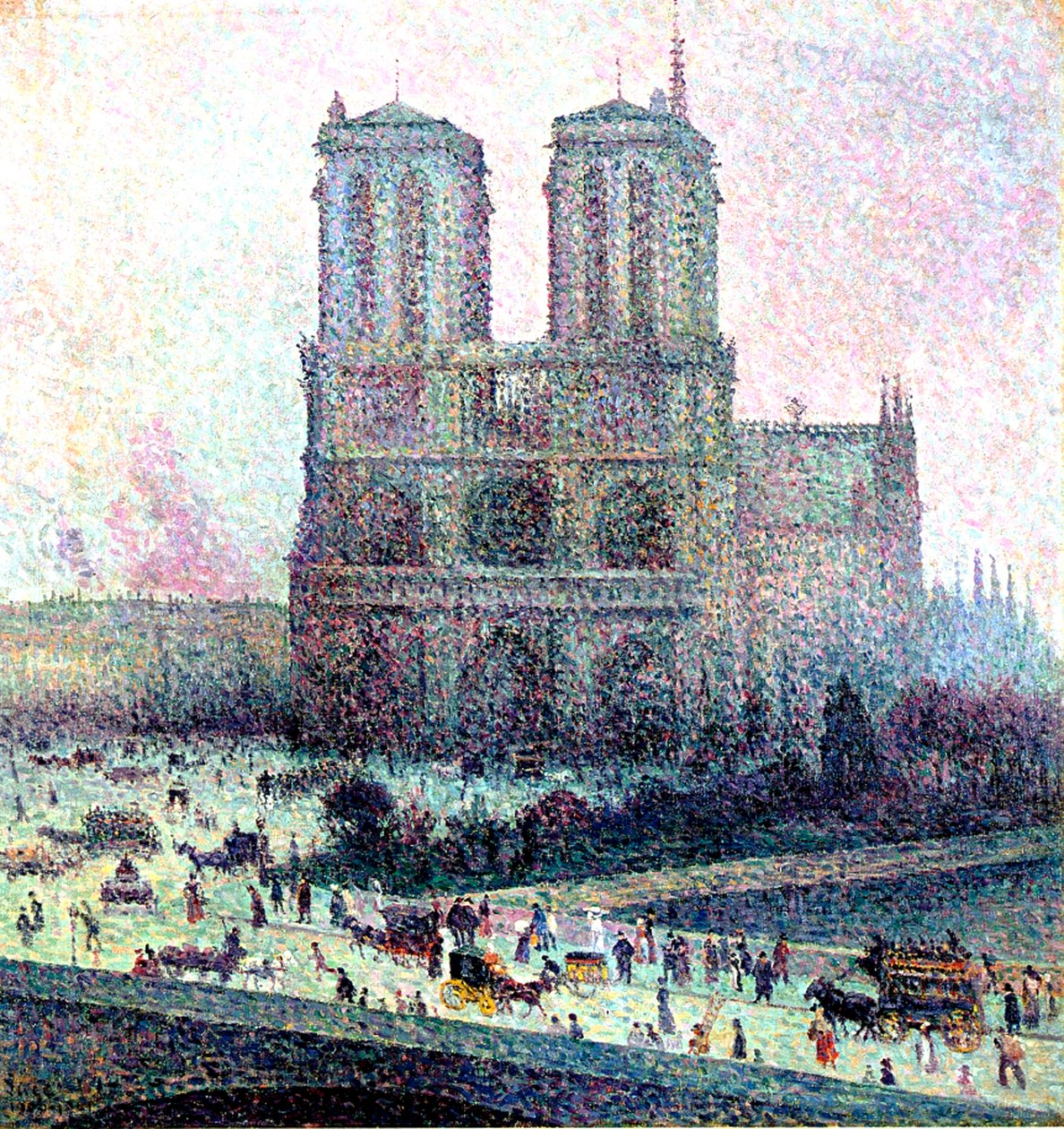 巴黎圣母院，巴黎，1900-01 作者 马克西米利安·卢斯（Maximilien Luce）
