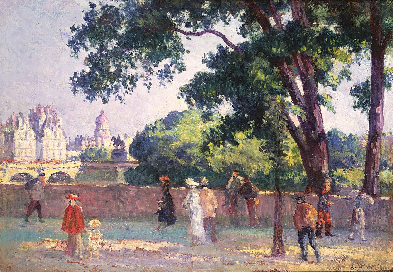 1904年从Quai du Louvre看到的Quai de l&39;Institut和Place Dauphine 作者 马克西米利安·卢斯（Maximilien Luce）