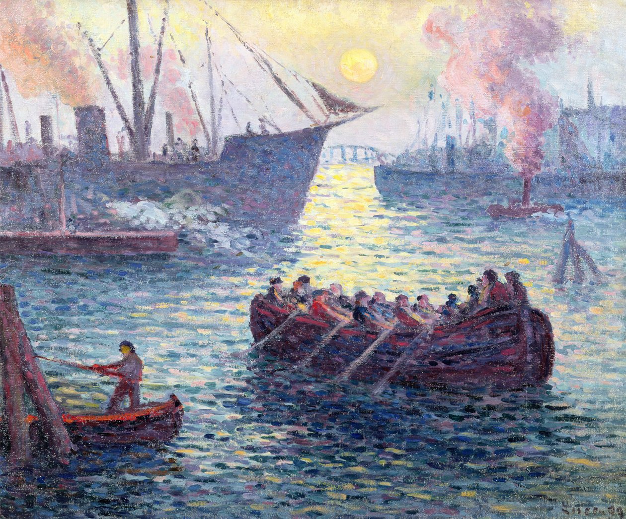 鹿特丹，港口，1907年 作者 马克西米利安·卢斯（Maximilien Luce）