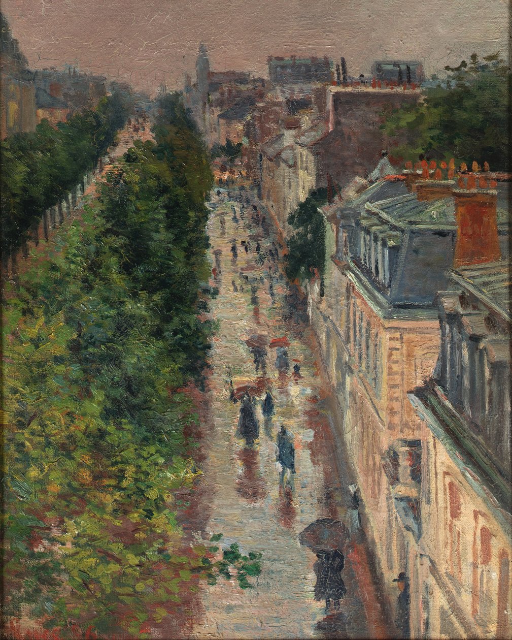 在巴黎的街景 作者 马克西米利安·卢斯（Maximilien Luce）