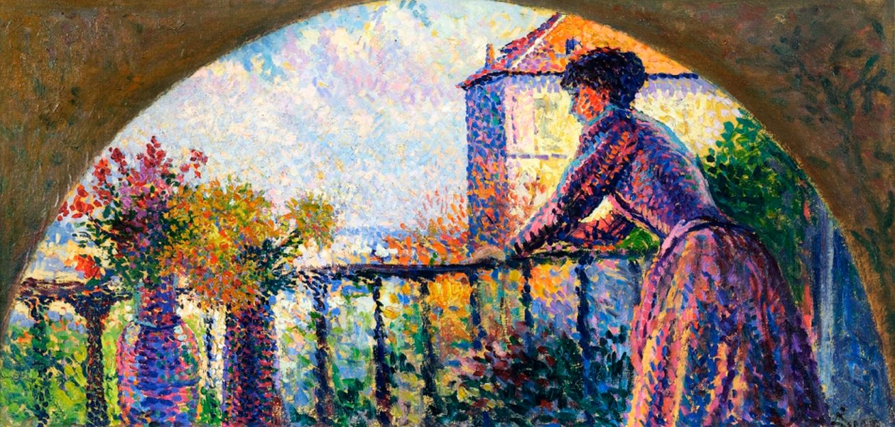 艺术家的妻子，Rue Cortot，巴黎，1893年 作者 马克西米利安·卢斯（Maximilien Luce）