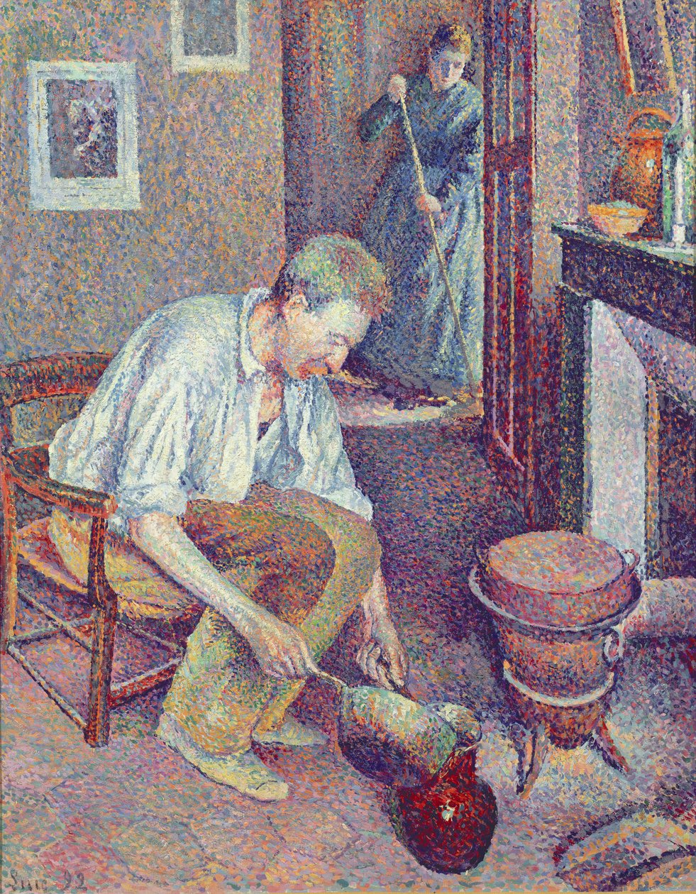 咖啡，1892年 作者 马克西米利安·卢斯（Maximilien Luce）