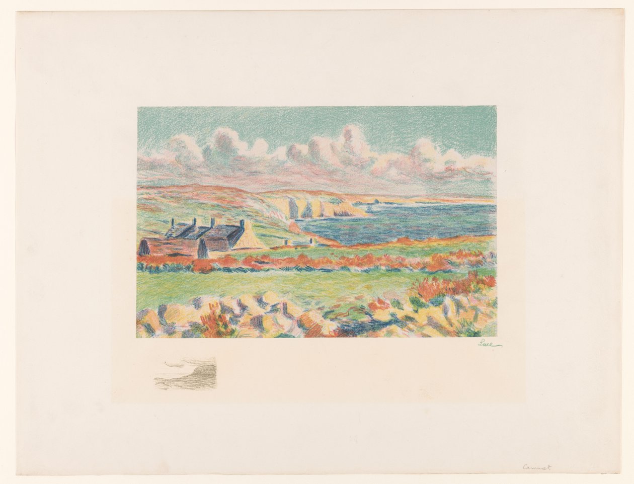 Kustlandschap met huizen Camaret (original title) 作者 马克西米连·卢斯（艺术家签名）