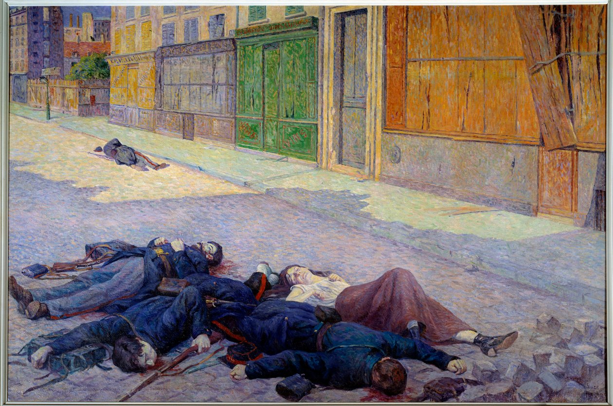 1871年5月的巴黎街道或公社 作者 马克西米利安·卢斯（Maximilien Luce）