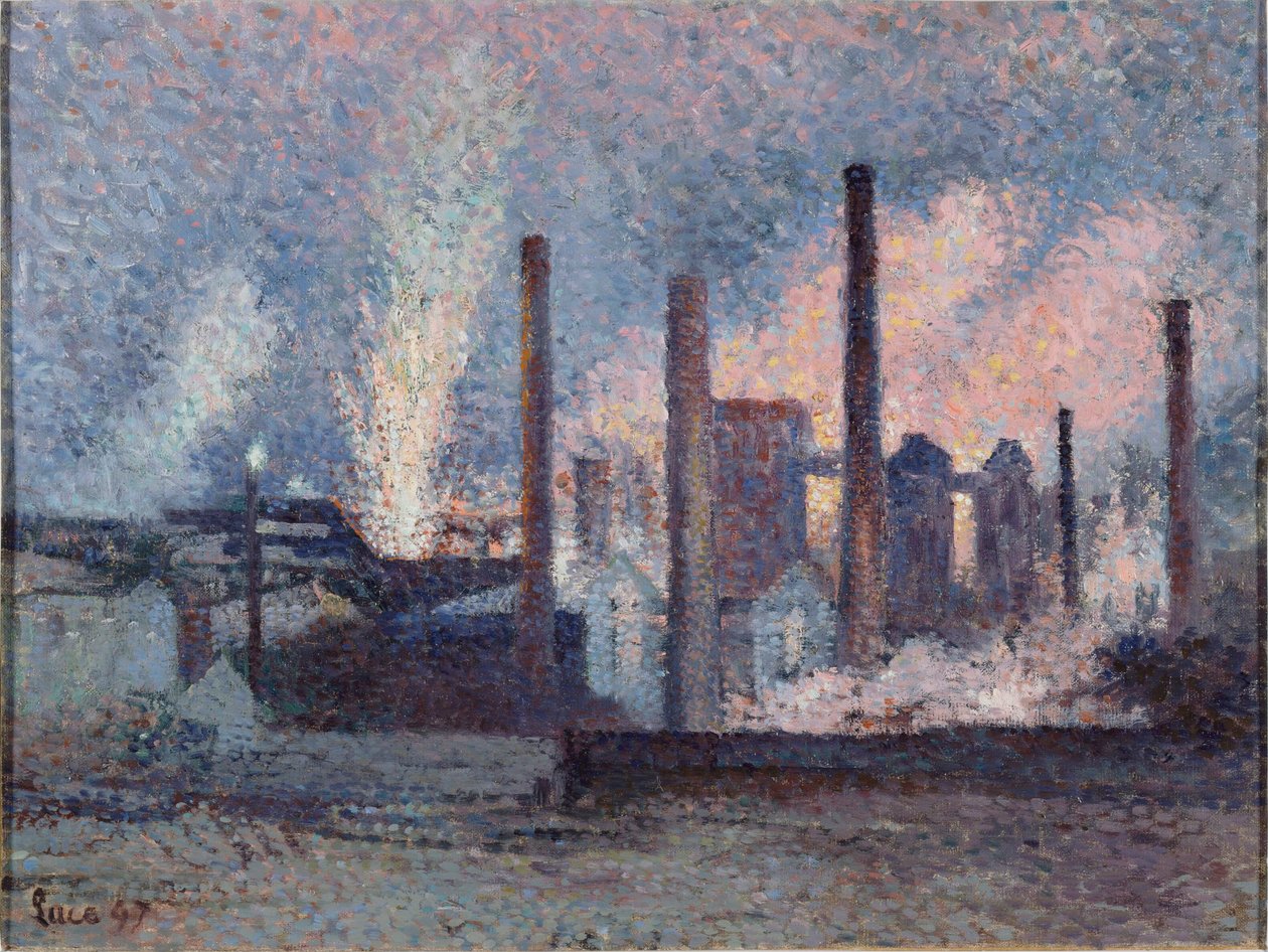 沙勒罗瓦的钢铁厂 沙勒罗瓦的钢铁厂，1897年。 作者 马克西米利安·卢斯（Maximilien Luce）