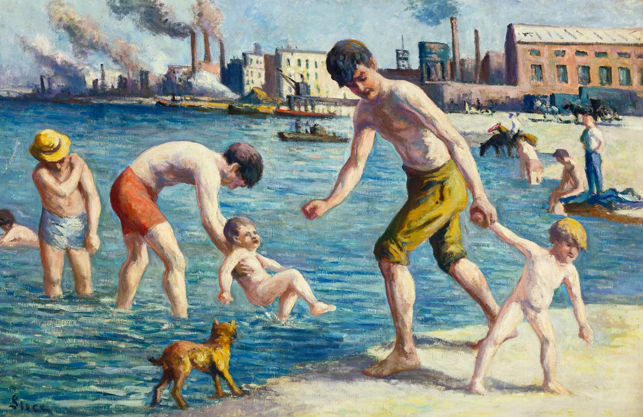 泳客 作者 马克西米利安·卢斯（Maximilien Luce）