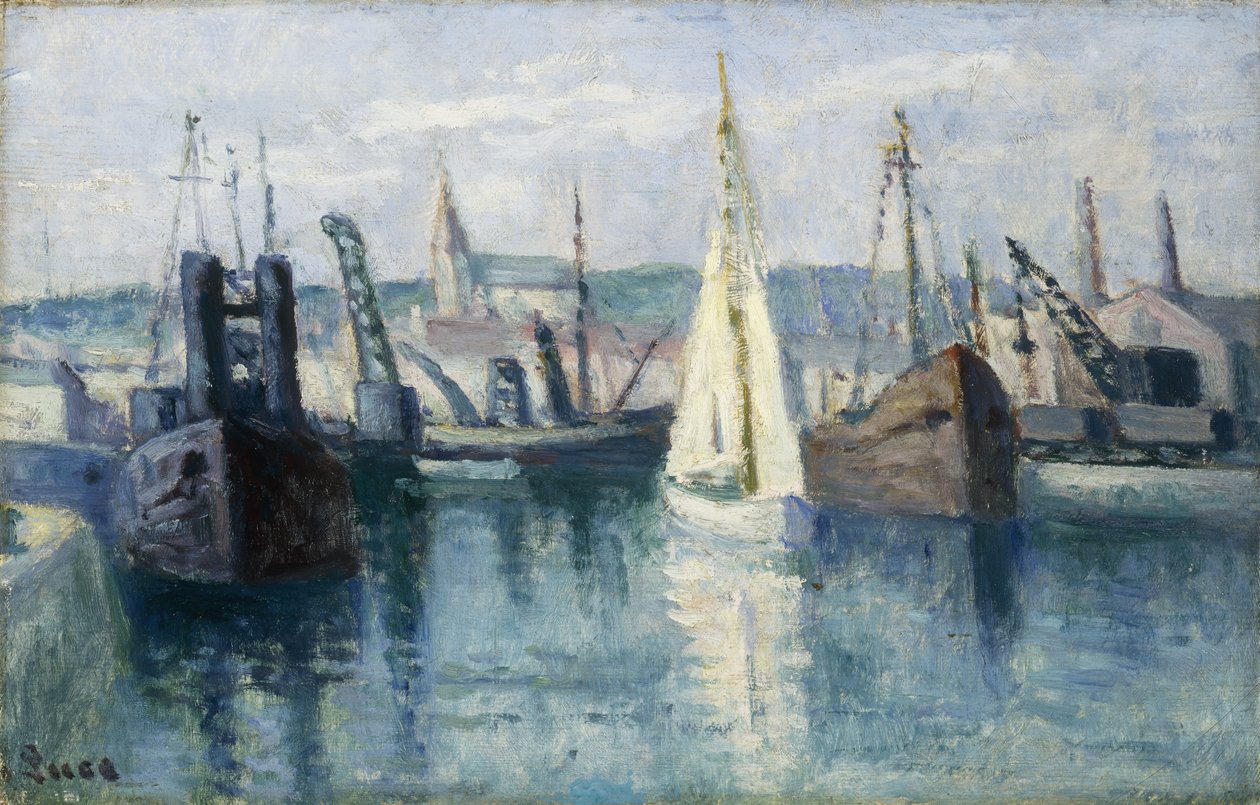 迪耶普，一个盆地， 作者 马克西米利安·卢斯（Maximilien Luce）