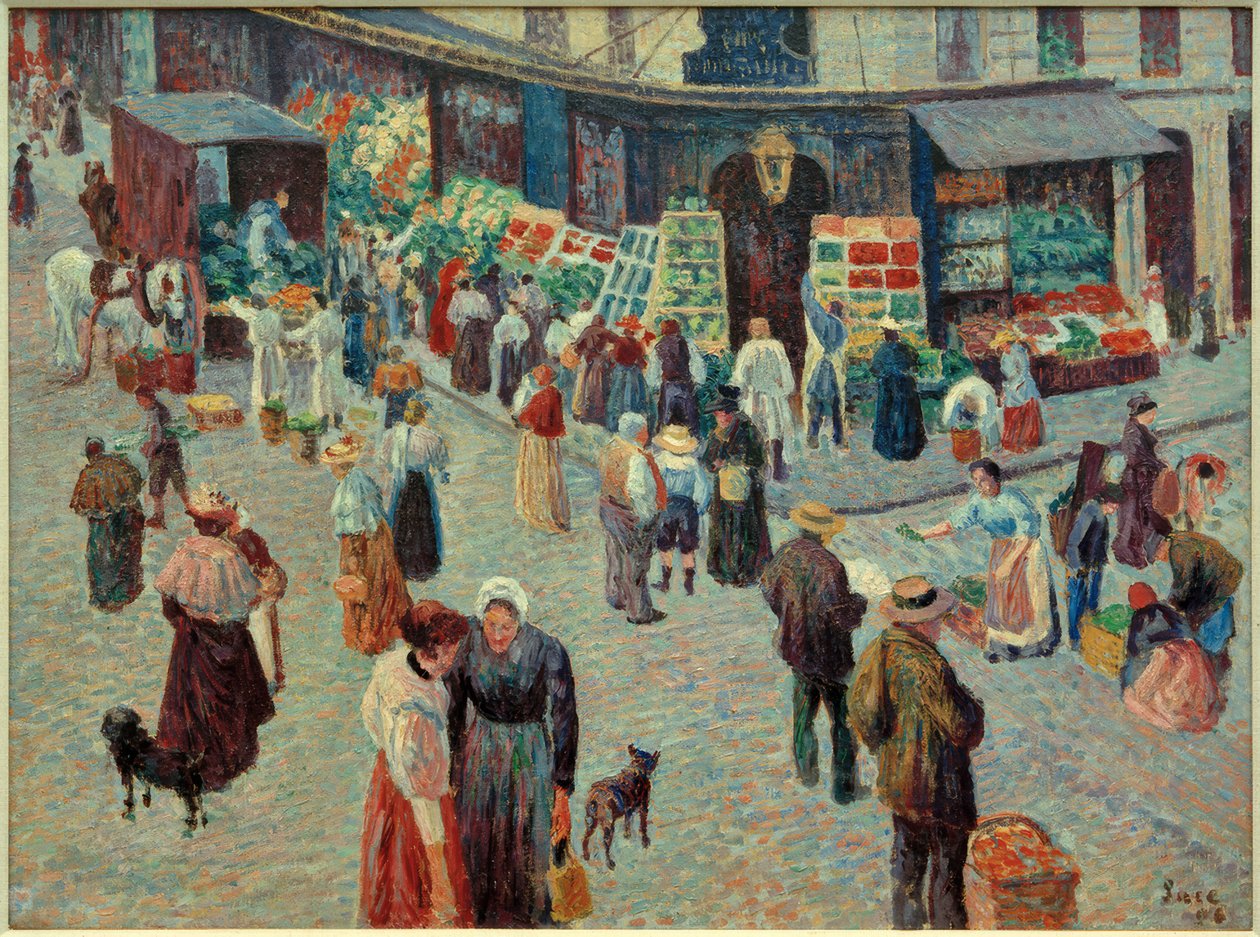 杂货店，Rue des Abbesses 作者 马克西米利安·卢斯（Maximilien Luce）