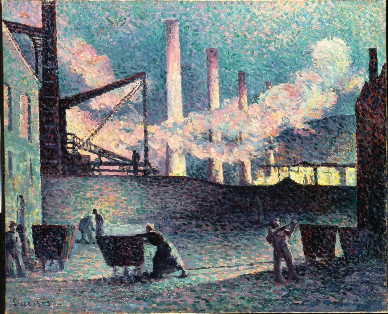1903年库耶特的工厂烟囱 作者 马克西米利安·卢斯（Maximilien Luce）