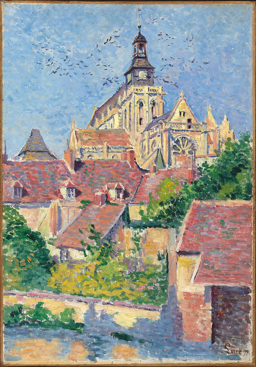吉索尔大教堂，Fosse aux Tanneurs风景，1897年 作者 马克西米利安·卢斯（Maximilien Luce）