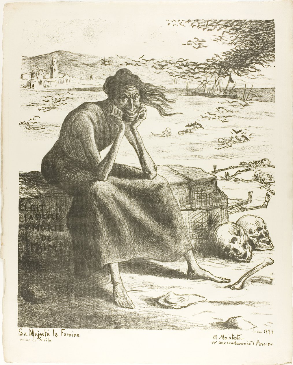 西西里女王法明陛下 作者 马克西米利安·卢斯（Maximilien Luce）