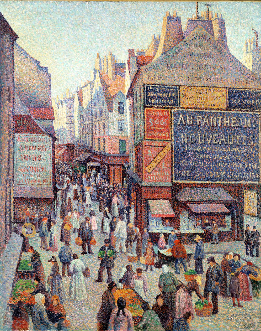 La Rue Mouffetard，c.1889-90（布面油画） 作者 马克西米利安·卢斯（Maximilien Luce）