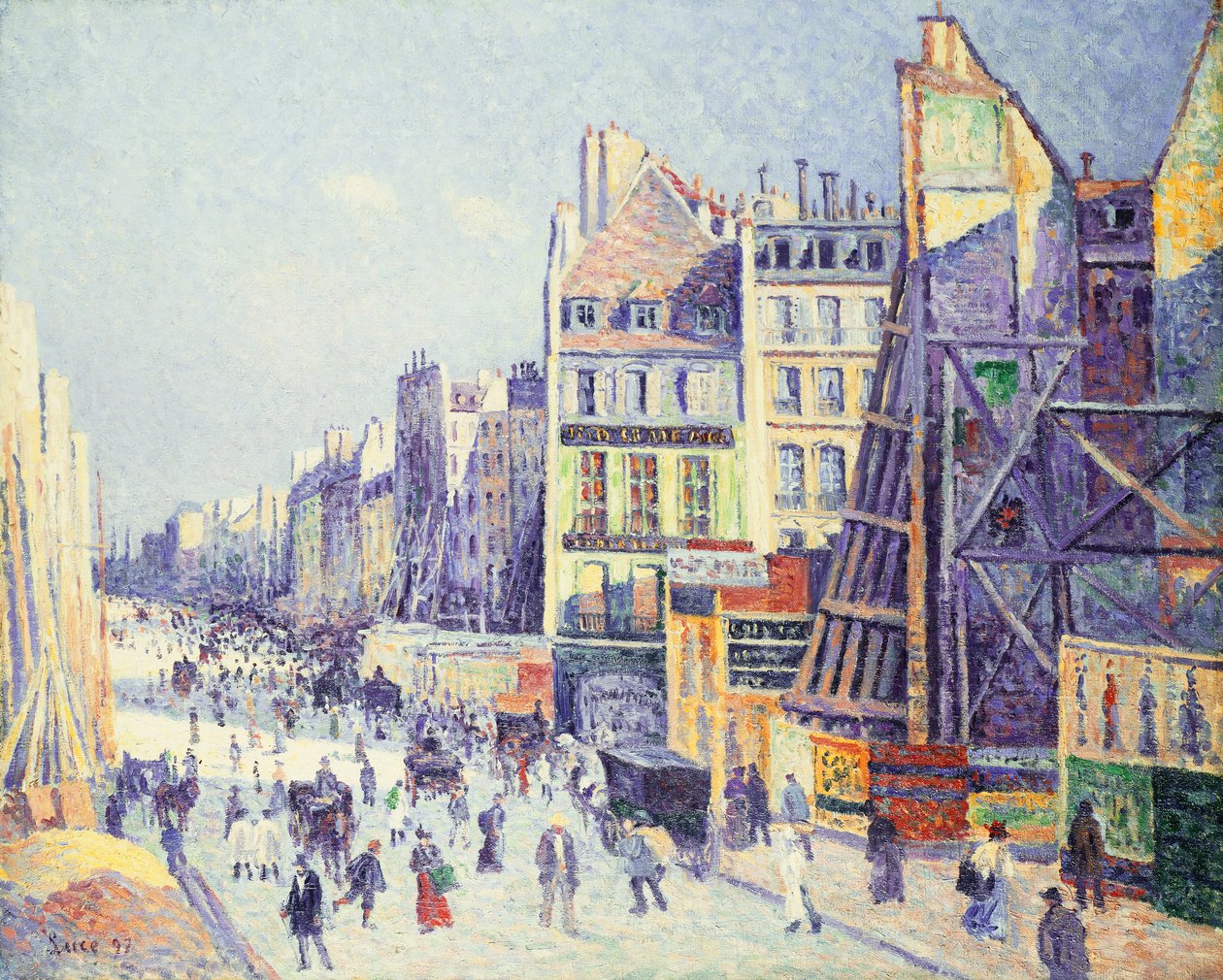 勒穆尔街（Reaumur Street），1897年 作者 马克西米利安·卢斯（Maximilien Luce）