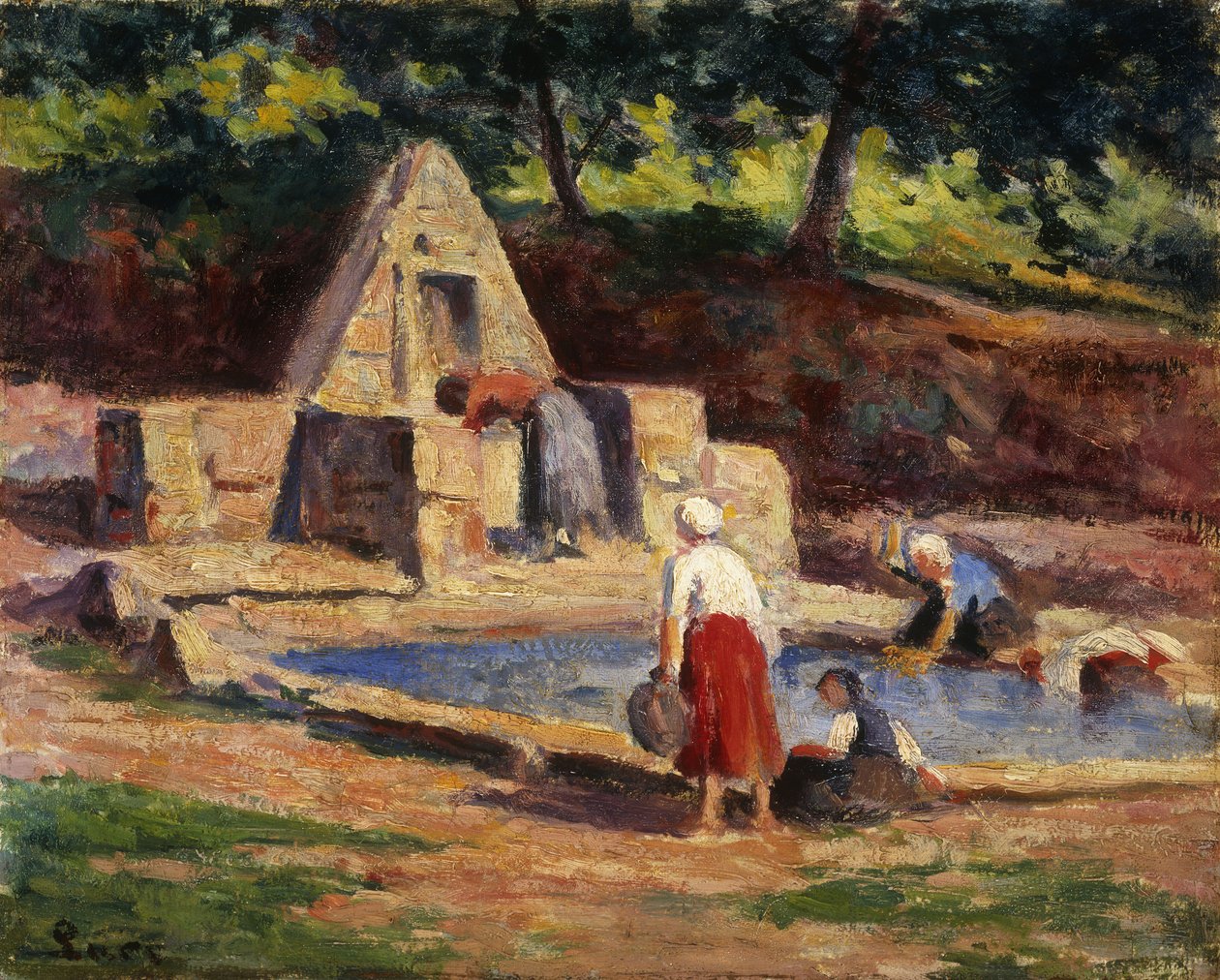 洗衣女佣，克尔穆斯特；勒·拉瓦迪耶尔·克尔穆斯特（1914年至1915年） 作者 马克西米利安·卢斯（Maximilien Luce）