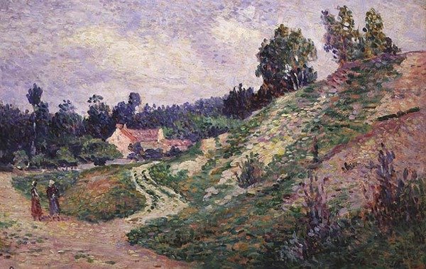 莫林克斯，《山谷中的小路》（油画板）。 作者 马克西米利安·卢斯（Maximilien Luce）