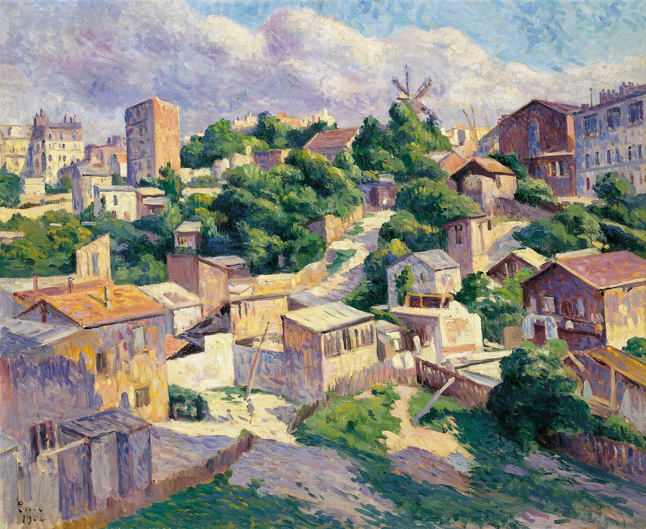 巴黎蒙马特 作者 马克西米利安·卢斯（Maximilien Luce）