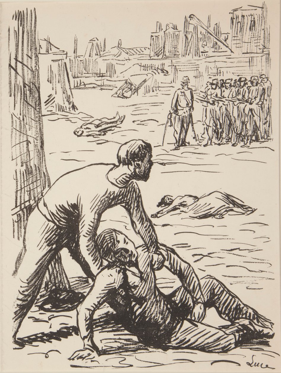 九幅无标题政治题材版画 作者 马克西米利安·卢斯（Maximilien Luce）
