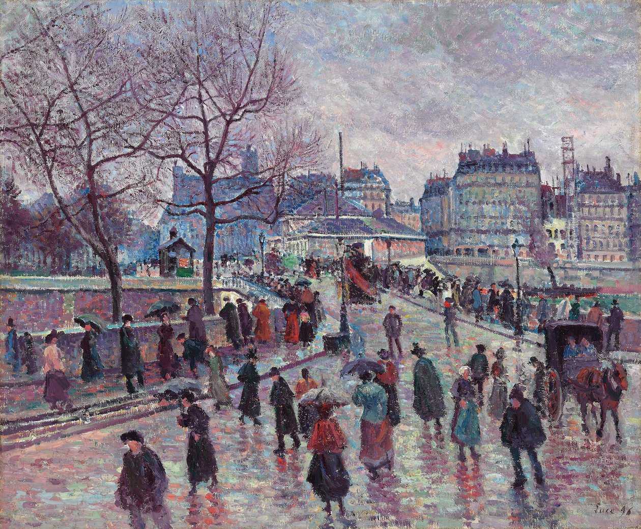 巴黎Le Pont de l“ Archeveche，1896年 作者 马克西米利安·卢斯（Maximilien Luce）