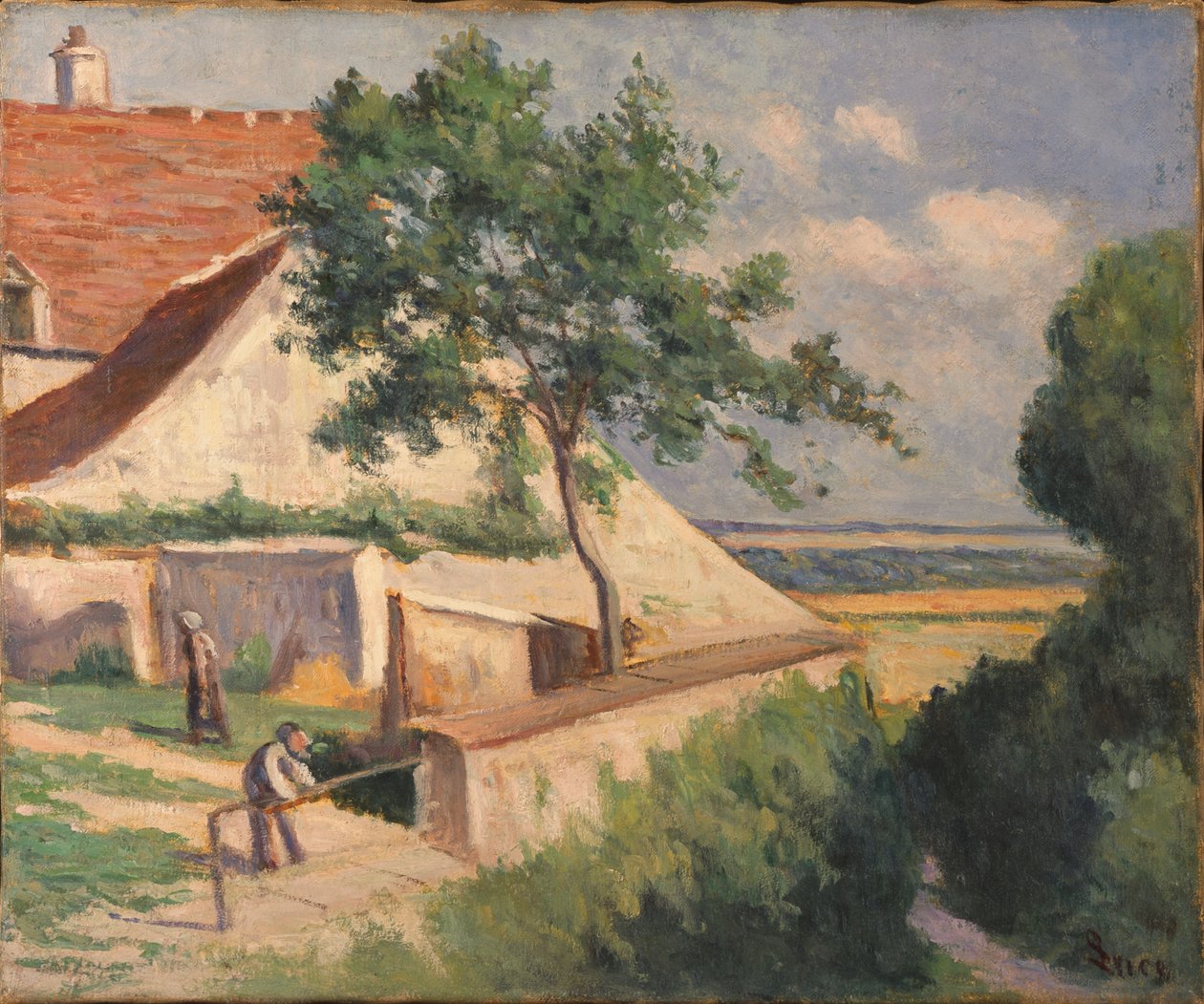 罗莱博瓦兹，教堂后面 作者 马克西米利安·卢斯（Maximilien Luce）