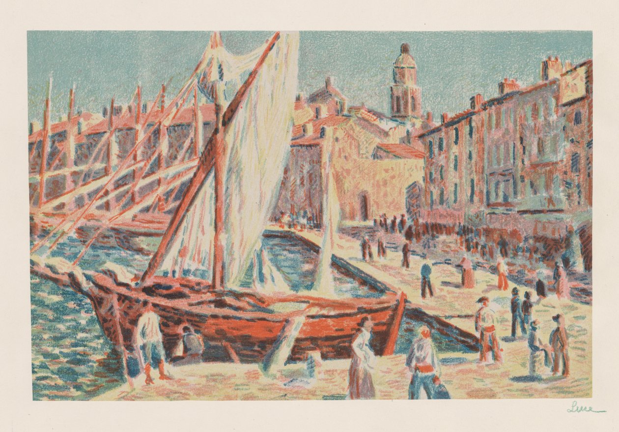 圣特罗佩，1897年。 作者 马克西米利安·卢斯（Maximilien Luce）